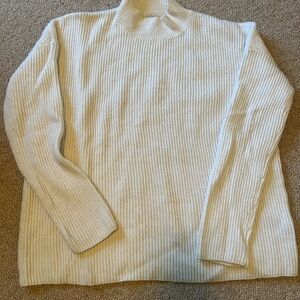 Rhythm Cream Ribbed Turtleneck Sweater